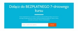 Dołącz Do Bezpłatnego 7-Dniowego Kursu - Makieta Nowoczesnej Strony Internetowej