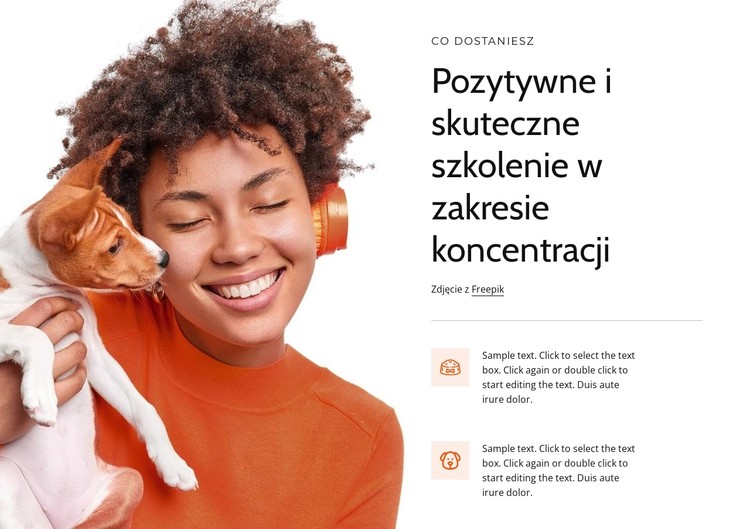 Trening pozytywnego skupienia Szablon CSS