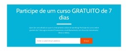 Participe De Um Curso Gratuito De 7 Dias - Construtor De Sites Fácil De Usar