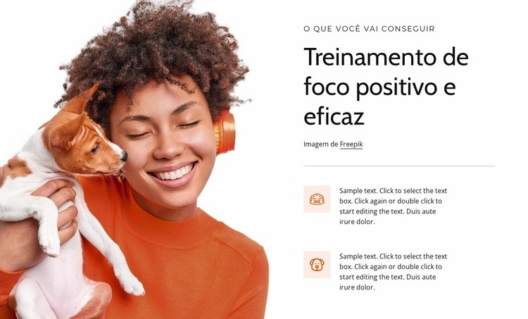 Treinamento de foco positivo Modelos de construtor de sites