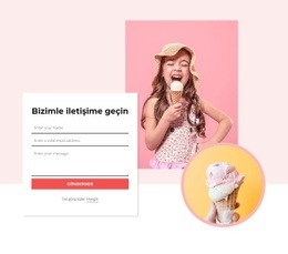 Resimlerle Bize Ulaşın Formu - Psd Web Sitesi Modeli