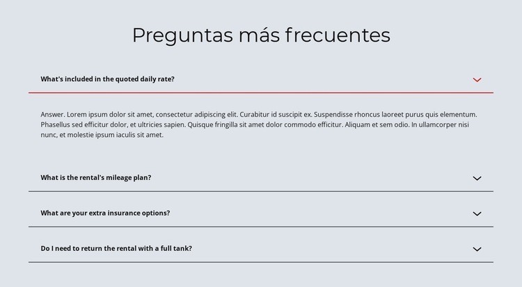 Preguntas frecuentes sobre fondo claro Página de destino