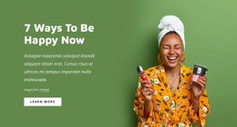 7 ways to be happy now - Html Code Example by Nicepage