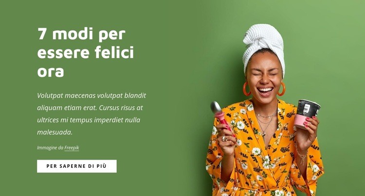 7 modi per essere felici adesso Modelli di Website Builder