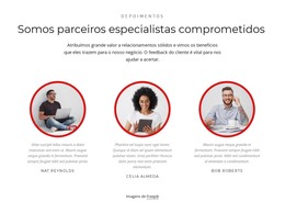 Parceiros Especialistas - Modelo HTML Responsivo