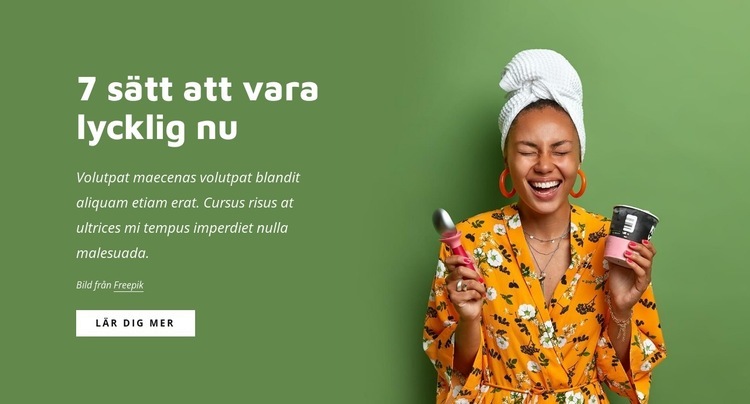 7 sätt att vara lycklig nu Hemsidedesign