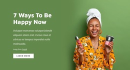 7 Ways To Be Happy Now - Website Templates