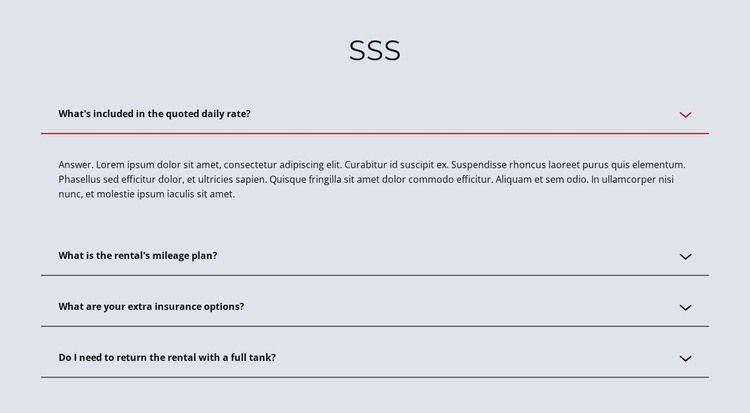 Açık renkli SSS Açılış sayfası