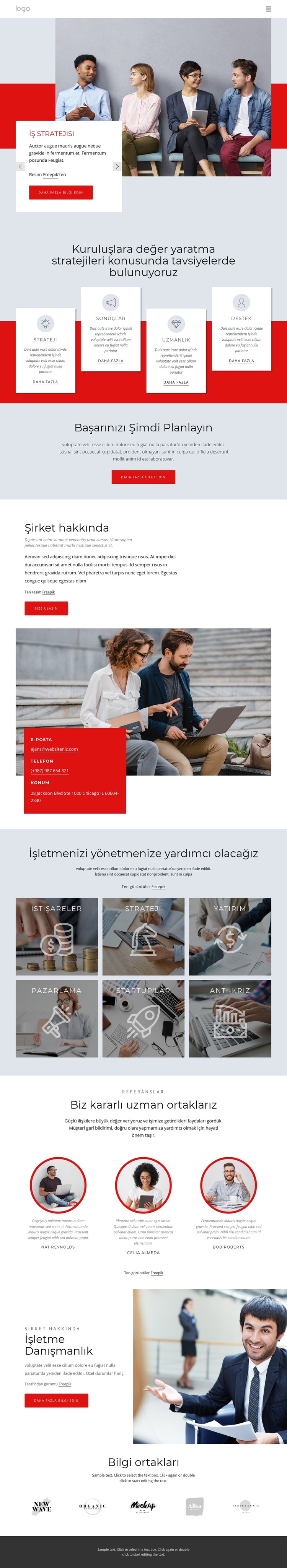 Eğitimler ve danışmanlık CSS Şablonu