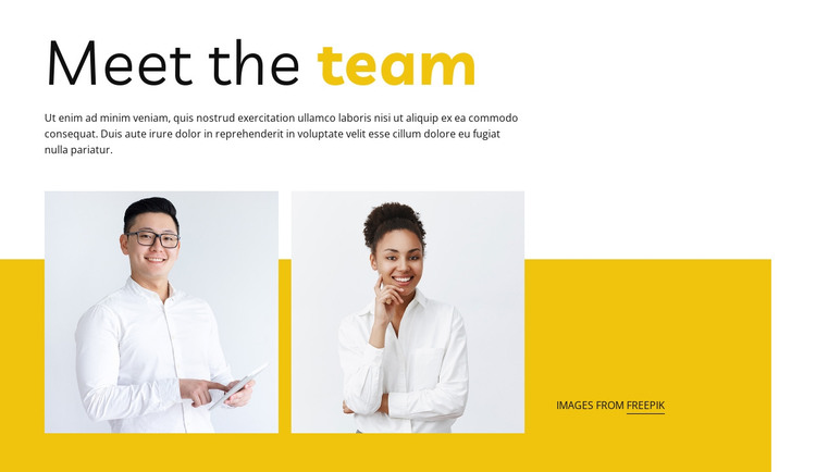 We're a small team with big ideas HTML Template