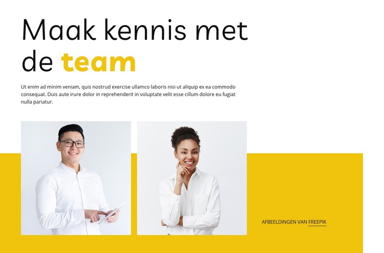 Maak kennis met ons zakelijke team Html Website Builder