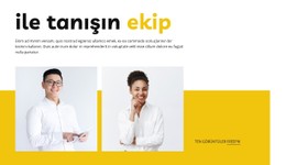 İş Ekibimizle Tanışın Temiz Ve Minimal Şablon