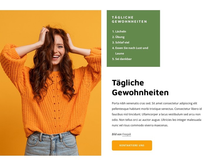 Tägliche Gewohnheiten CSS-Vorlage