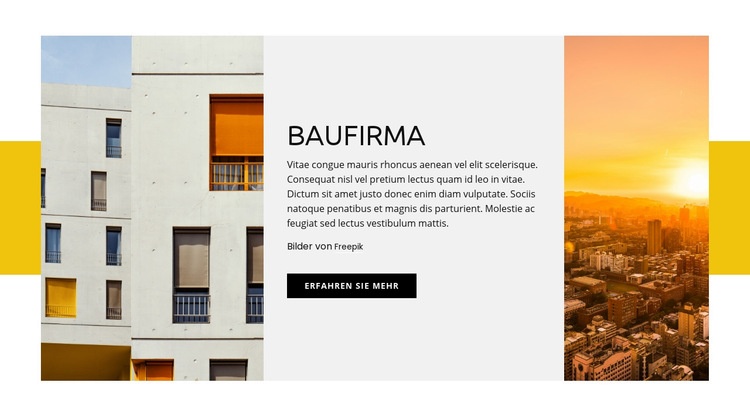 Baufirma Website design