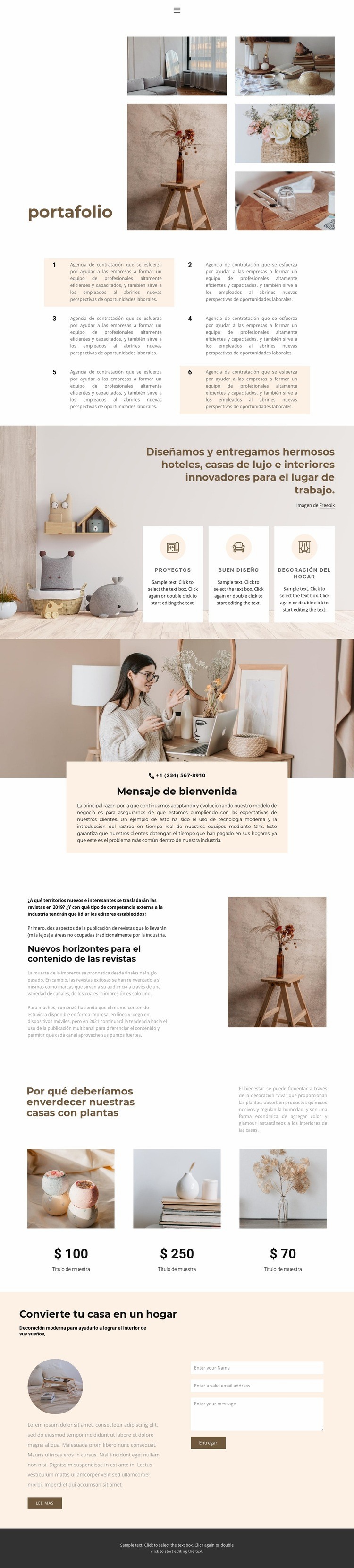 Decora tu hogar Diseño de páginas web