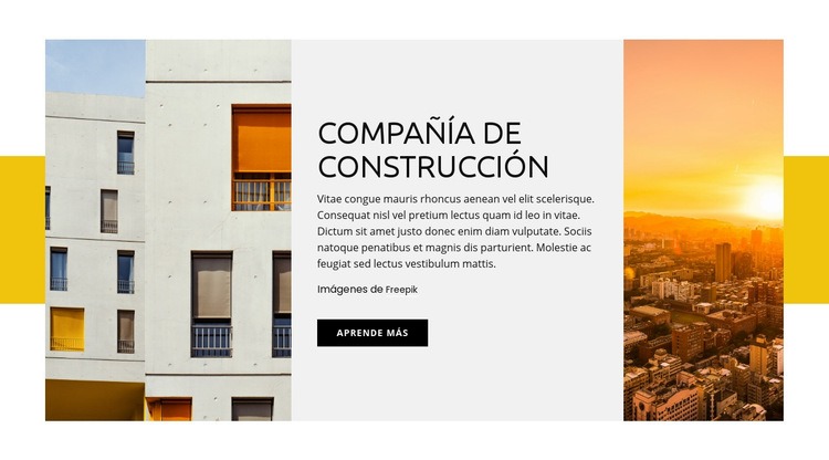 Compañía de construcción Maqueta de sitio web