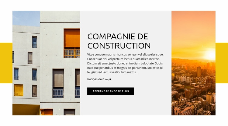 Compagnie de construction Maquette de site Web