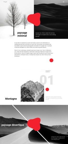 Superbe Page De Destination Pour Photo De Paysage Minimale