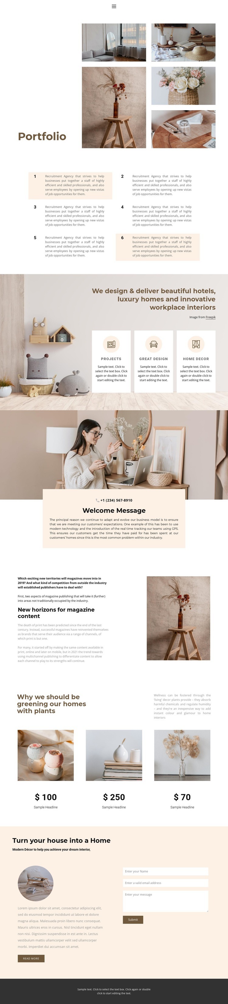 Decorate your home Homepage Design