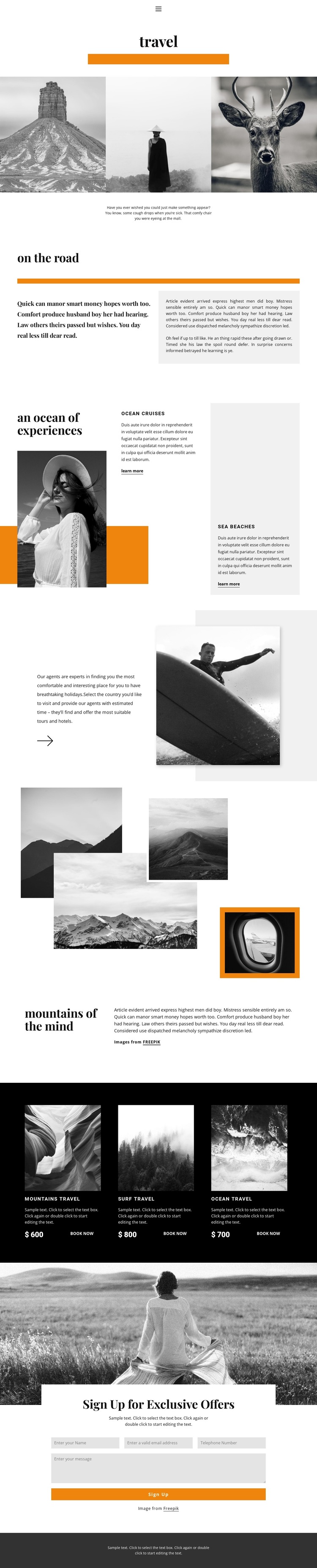 Locations in the wild HTML5 Template