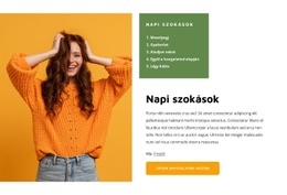 Napi Szokások - Alap HTML-Sablon