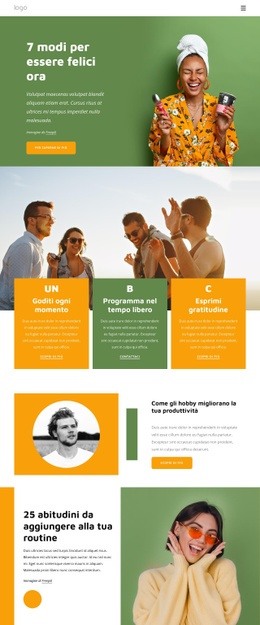 Le Abitudini Delle Persone Felici - HTML Template Builder