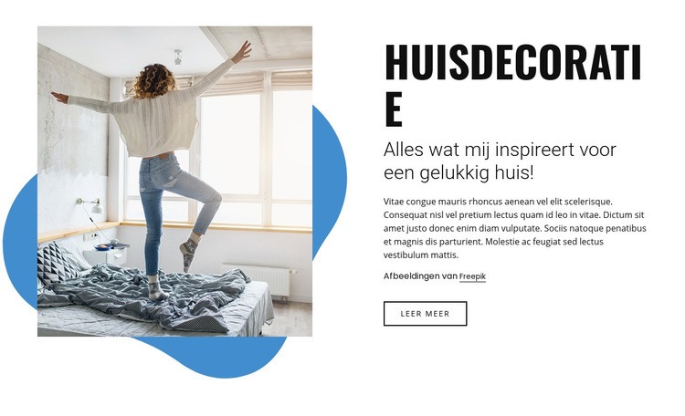 Home interieur meubelen Website mockup