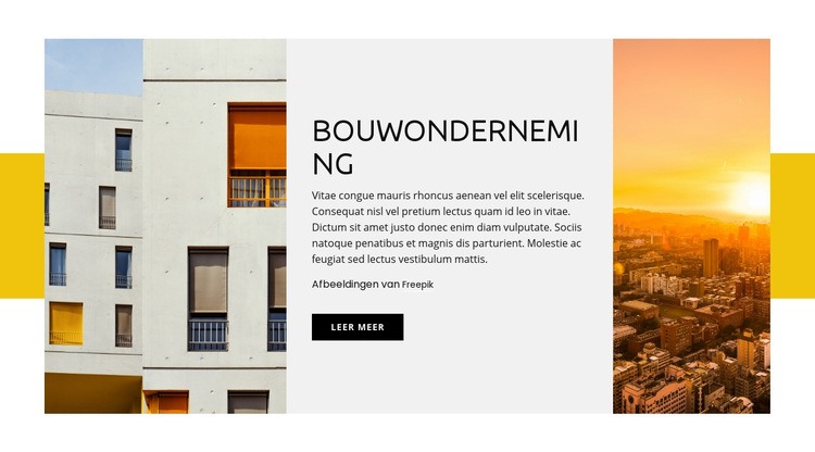 Bouwonderneming Website ontwerp