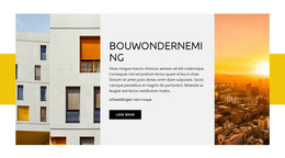 Bouwonderneming Website Sjabloon