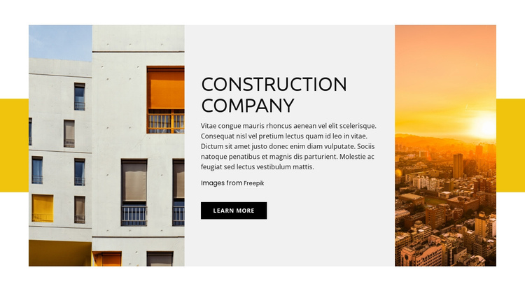 Construction company One Page Template