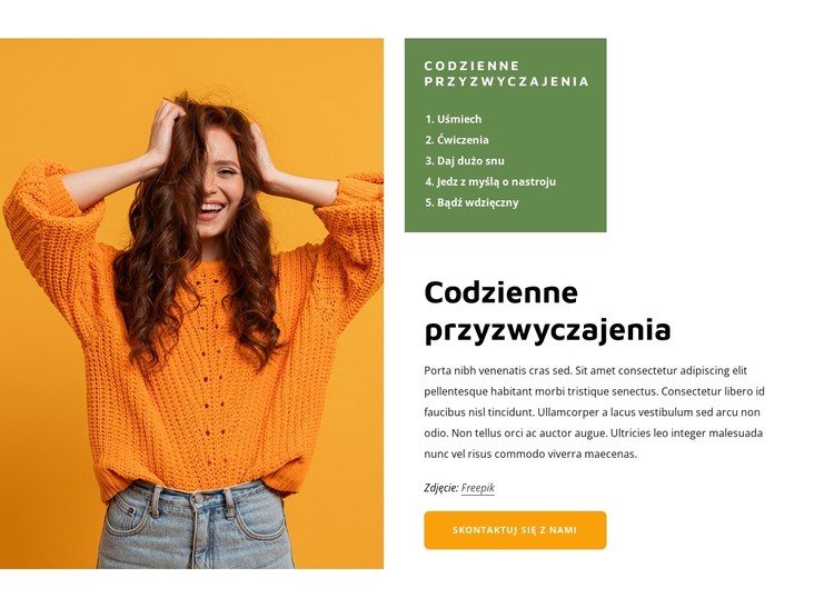 Codzienne przyzwyczajenia Szablon CSS