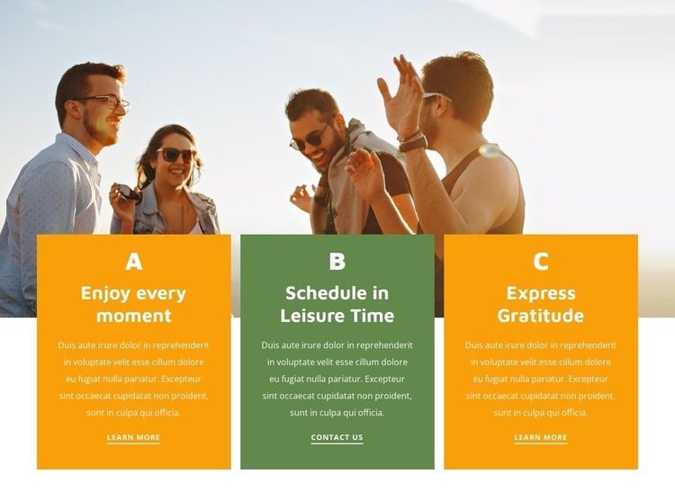 Positive thinking Web Page Design