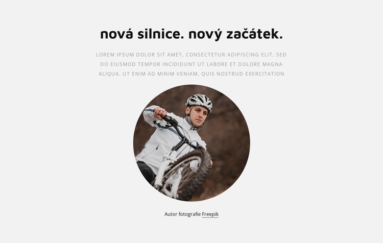 Cyklistika a cyklistické závody Šablona HTML
