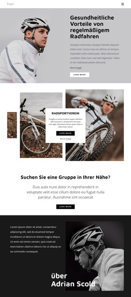 Vorteile Des Regelmäßigen Radfahrens – HTML-Website-Layout