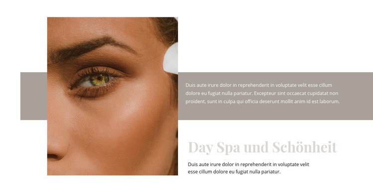 Spa- und Beauty-Mode Website design