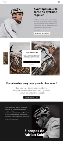 Avantages Du Cyclisme Régulier – Mise En Page HTML Du Site Web