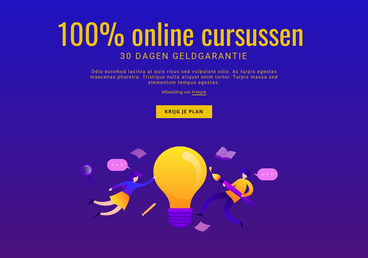 Geavanceerde Engelse cursussen HTML-sjabloon