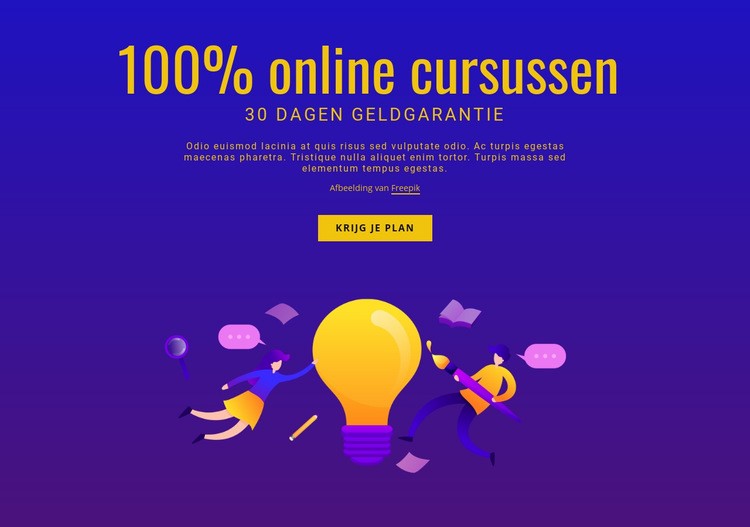 Geavanceerde Engelse cursussen Website ontwerp