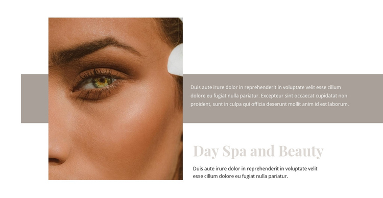 Spa and beauty fashion One Page Template