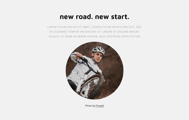Cycling and bike racing One Page Template
