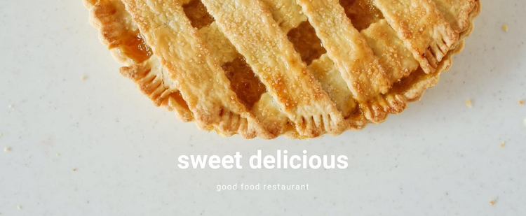 Sweet delicious food One Page Template