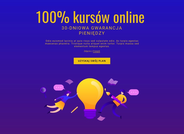 Zaawansowane kursy angielskiego Projekt strony internetowej