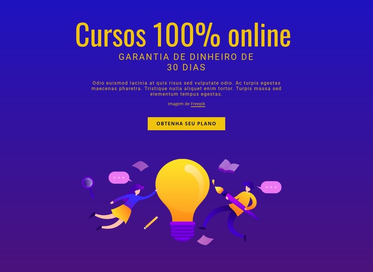 Fontes de inglês avançado Landing Page