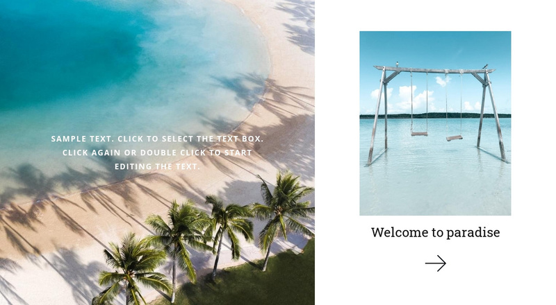 Paradise land travel Squarespace Template Alternative