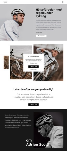 Fördelar Med Vanlig Cykling - HTML-Webbplatslayout