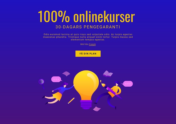 Avancerade engelska kurser HTML-mall