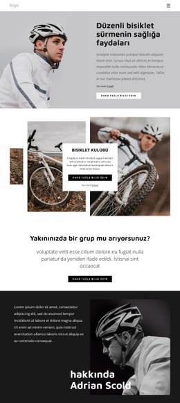 Düzenli Bisiklet Sürmenin Faydaları Bir Sayfa Şablonu