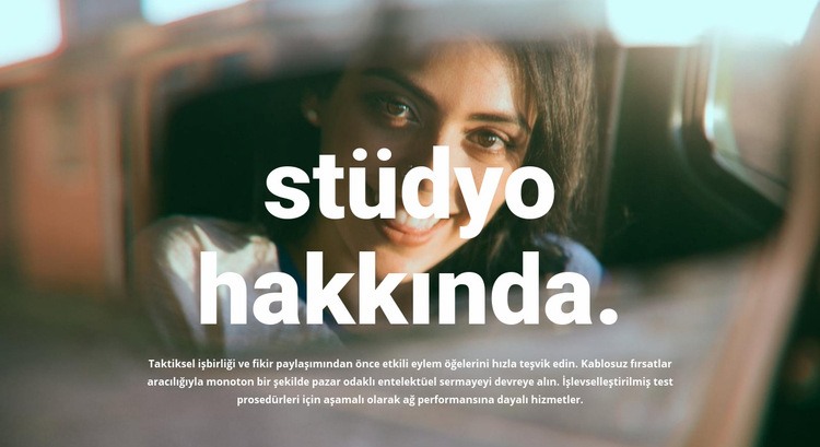 Fotoğraf stüdyomuz hakkında Web Sitesi Mockup'ı