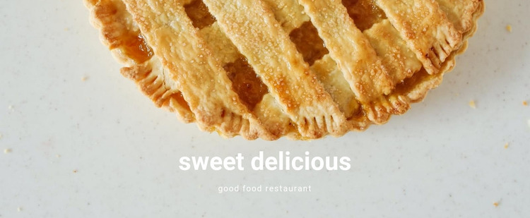 Sweet delicious food Website Mockup