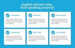 English Classes Without Rules HTML CSS Website Template